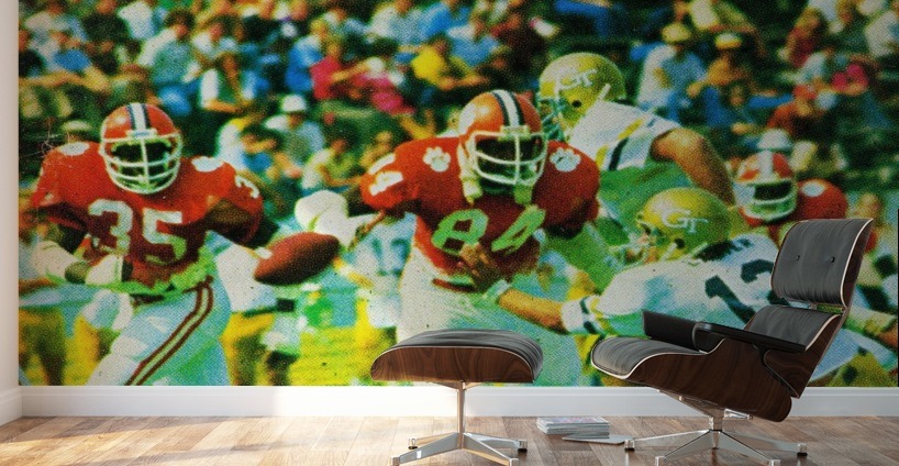 retro college football posters clemson tigers Wall Murals