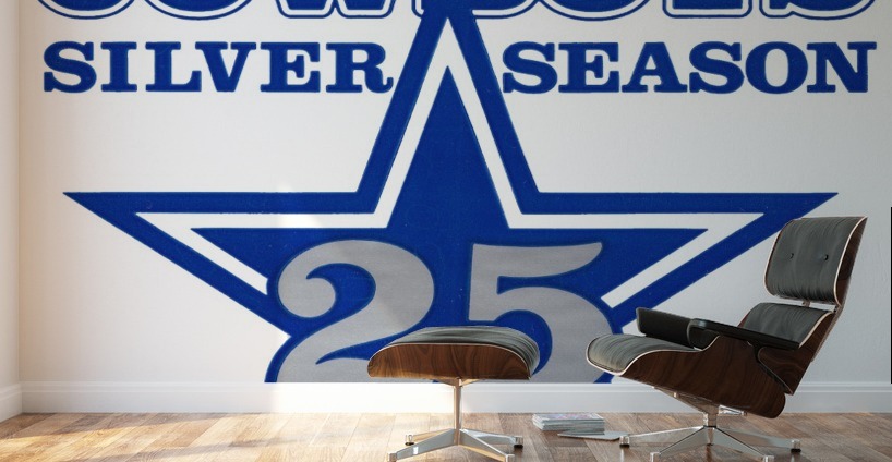 1984 dallas cowboys silver season art Wall Murals