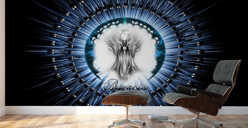 Arsencia Ethereal Silver Light Fractal Art Wall Murals