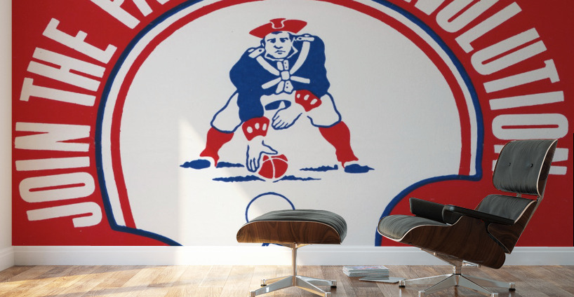 Vintage New England Patriots Helmet Art Wall Murals