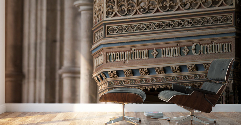 Architectural details in cathedral Wall Murals