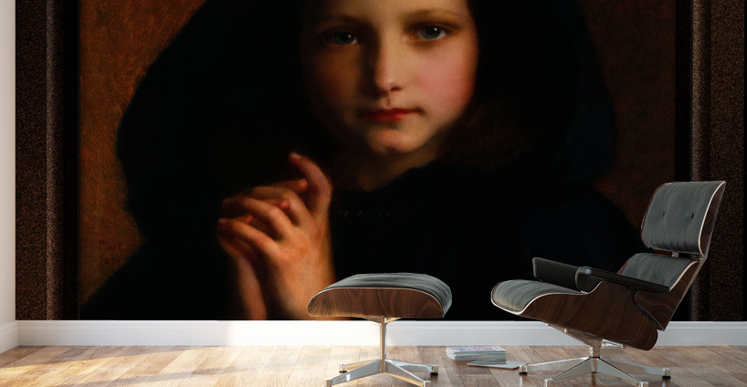 Femme Dans Un Manteau by Adolphe Piot Classical Fine Art Old Masters Xzendor7 Remastered Reproduction Wall Murals