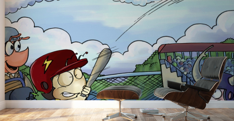 Play Ball - Home Run Swing - Bugville Critters Wall Murals