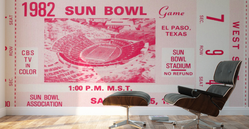 1982 Sun Bowl North Carolina Win Wall Murals