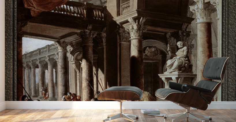 Alexander the Great Cutting the Gordian Knot by Giovanni Paolo Pannini Wall Murals