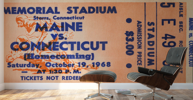 1968 Maine Black Bears vs. UConn Huskies Wall Murals