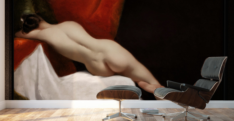 Reclining Female Nude by William Etty Classical Fine Art Xzendor7 Old Masters Reproductions Wall Murals