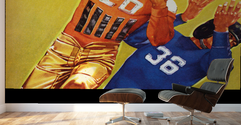 1941 Loyola Lions Football Program Cover Art Wall Murals