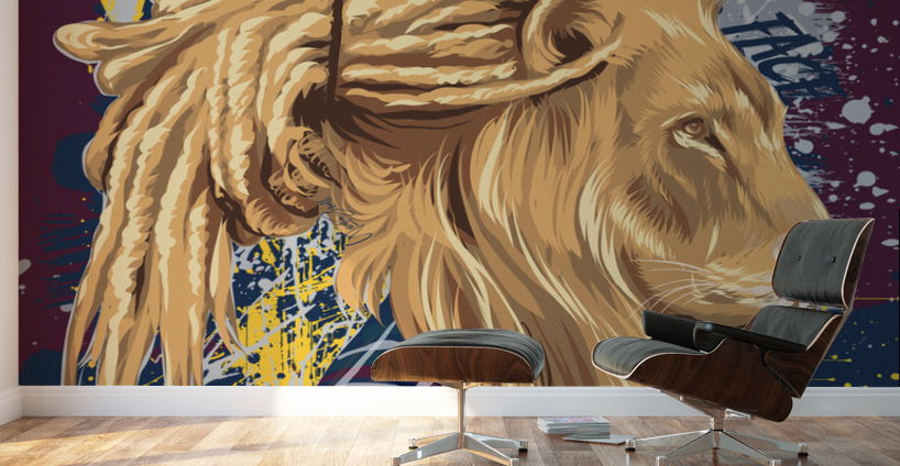 lion print Wall Murals