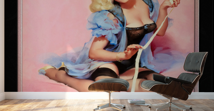 Denise Pur-r-rty Pair by Gil Elvgren Classic Xzendor7 Old Masters Reproductions Wall Murals
