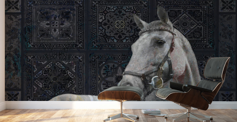 Etched Horse Wall Murals