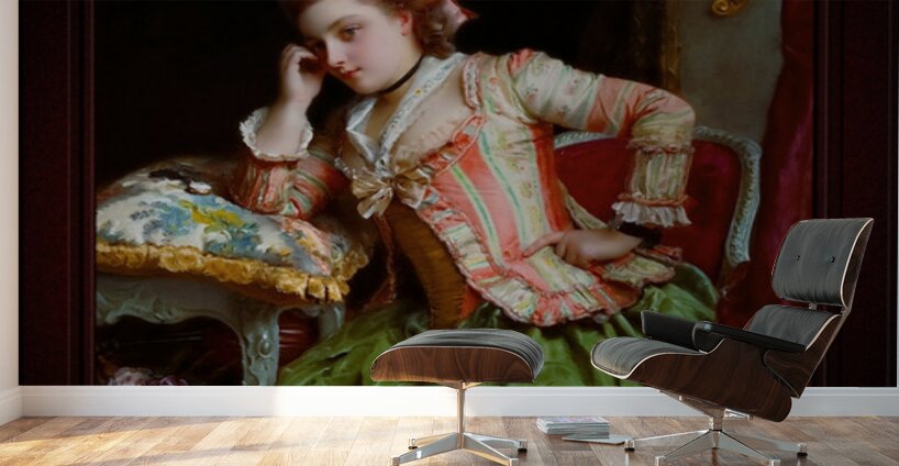 A Pensive Moment by Gustave Jacquet Remastered Xzendor7 Classical Fine Art Old Masters Reproductions Impression murale