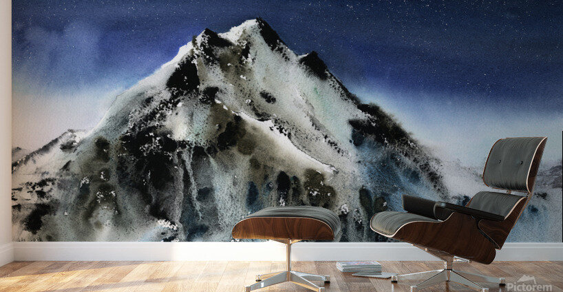 Watercolor mountains 2 Wall Murals