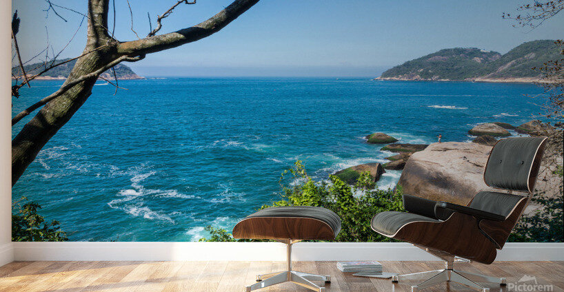 Lonely Fisherman in Rio de Janeiro Wall Murals