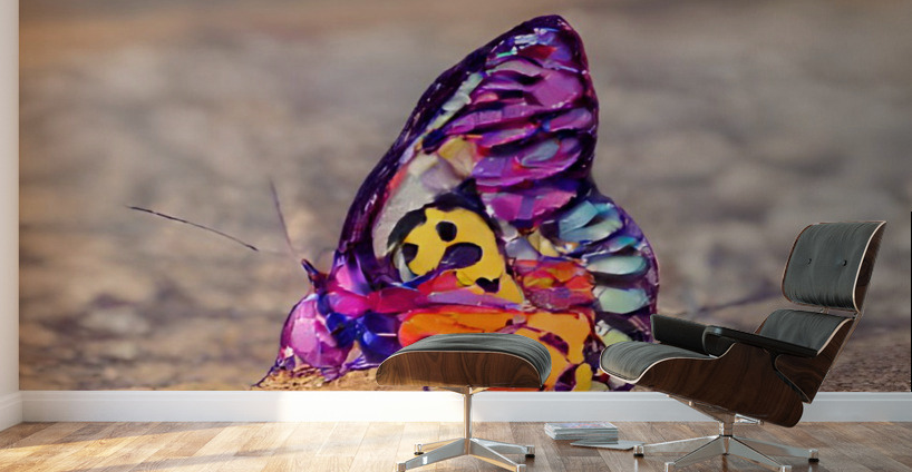 Butterfly On Beach Wall Murals