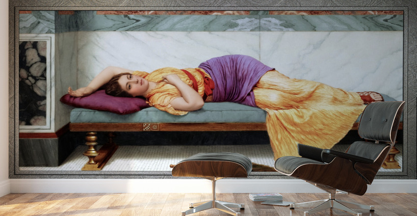 The Day Dream by John William Godward Remastered Xzendor7 Classical Fine Art Old Masters Reproductions Wall Murals