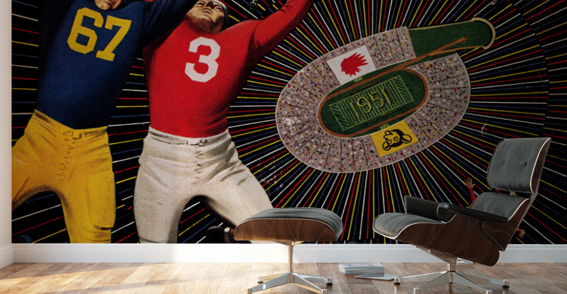 1951 Cal vs. Stanford Football Program Cover Art Wall Murals