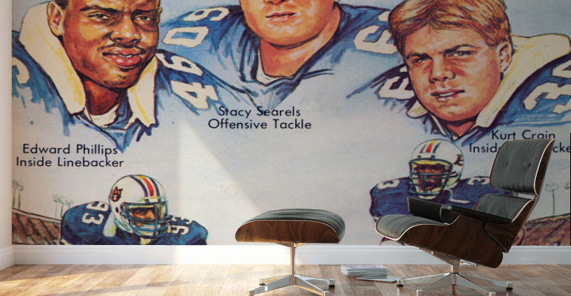 1987 Auburn Tigers Football Cover Art Wall Murals
