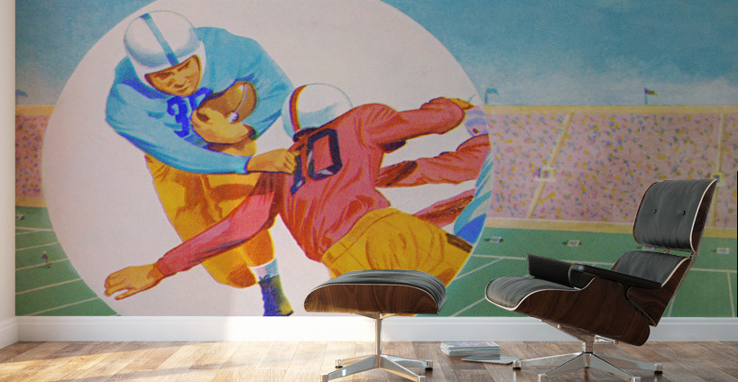 1952 Football Remix Art Wall Murals