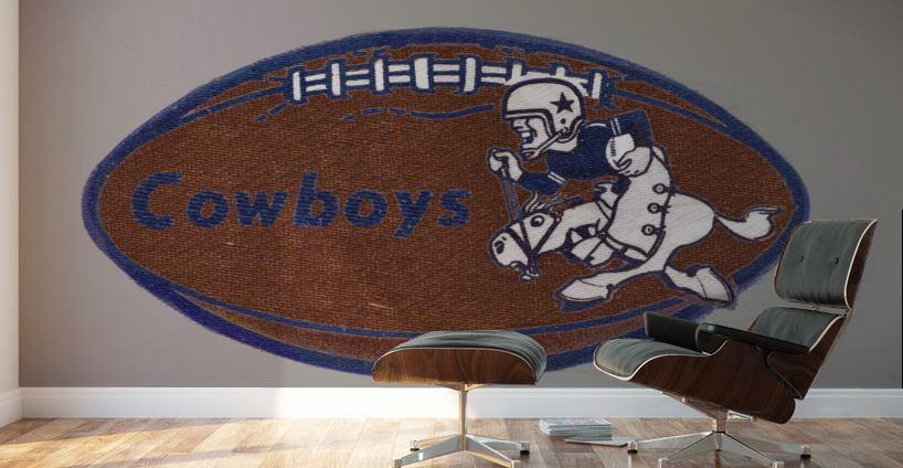 Vintage Sixties Cowboys Football Art Wall Murals