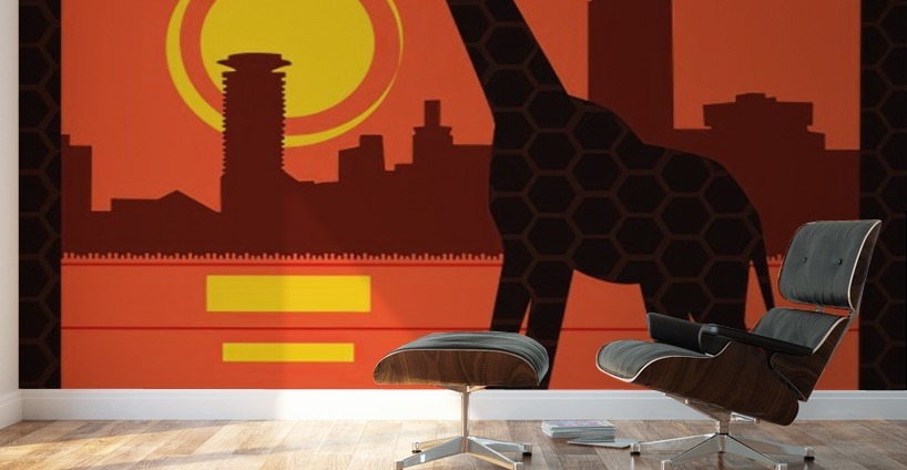 nairobi the pride of africa kenya airways travel poster