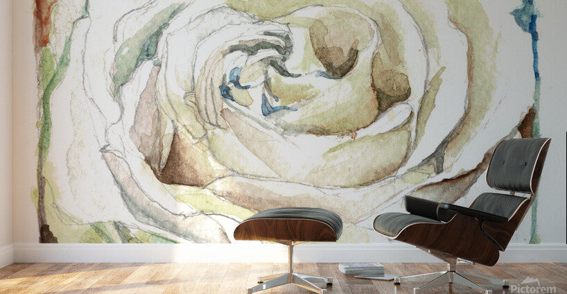 Watercolor Rose Wall Murals