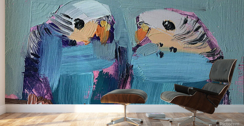 Birds Oil Paintings Wall Murals