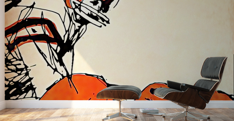 Retro Cincinnati Bengals Line of Scrimmage Art Wall Murals