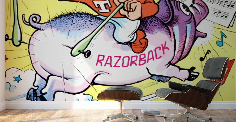 1958 Arkansas Razorbacks vs. Texas Longhorns Cover Art Wall Murals