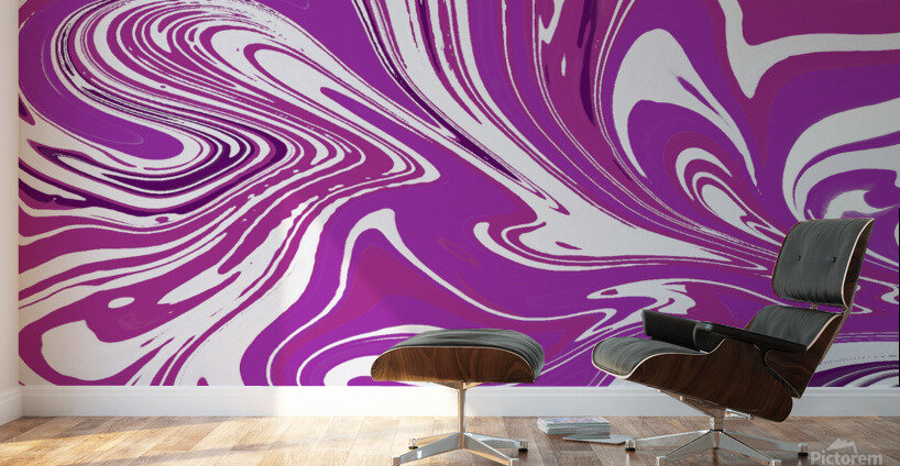 Berries and Cream Acrylic pour Wall Murals