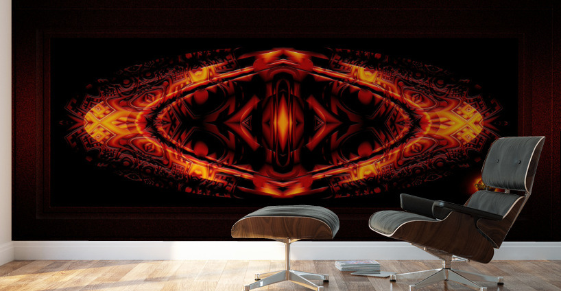 Allurian Mechanics SymQuad Evolution Geometric Abstract Digital Art by Xzendor7 Wall Murals