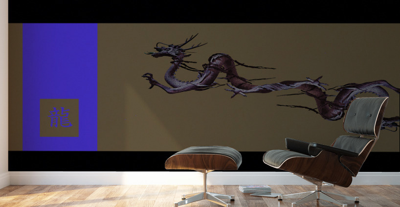 TWIN DRAGONS  Wall Murals