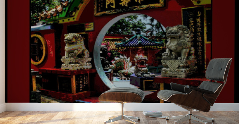 ENTRANCE TO TIN HAU TEMPLE AT REPULSE BAY HONG KONG Wall Murals