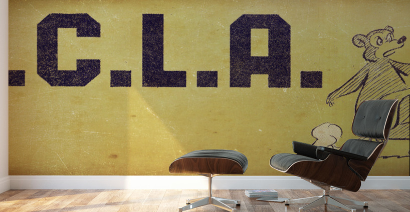 Vintage UCLA Bruins Football Cartoon Wall Murals