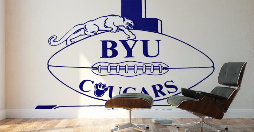 1984 BYU Football National Champions Art Wall Murals