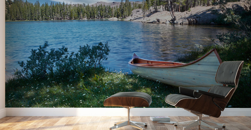 Canoe in Lake Tahoe Wall Murals