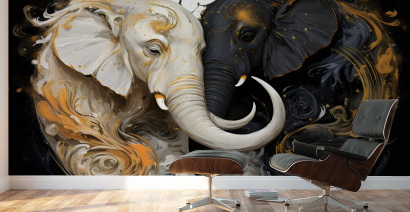 yin yang ele 4 Wall Murals