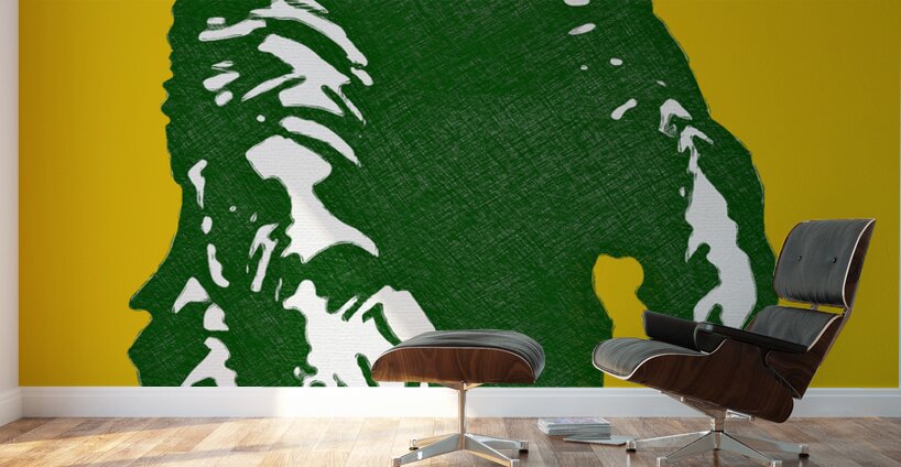 Retro 70s Baylor Bear Illustration Wall Murals