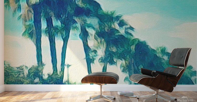 watercolor palm trees Wall Murals