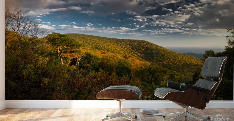 Blue Ridge Parkway Panorama Overlook in Autumn Wall Murals