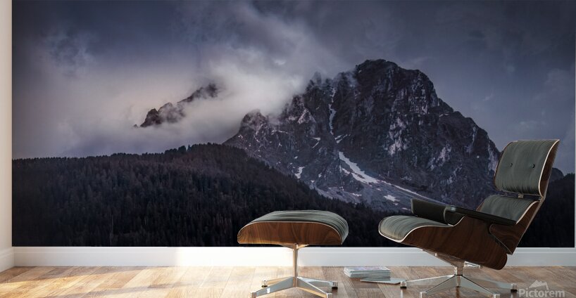Dolomite Skyline Sunset Sesto  at Night Wall Murals