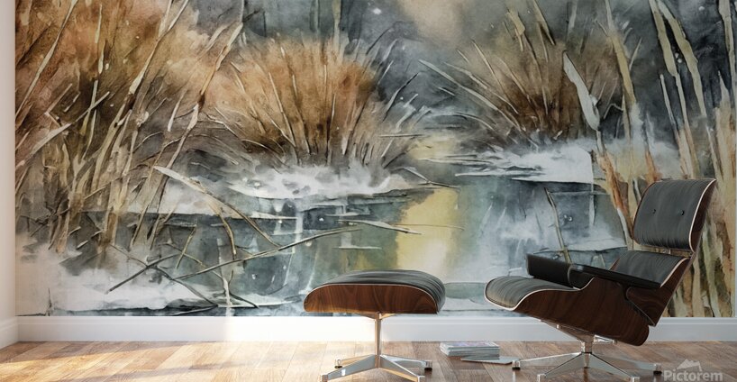 Frozen Marshes and Forest Wall Murals