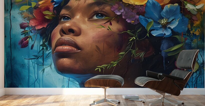 Flower Woman 10 Wall Murals