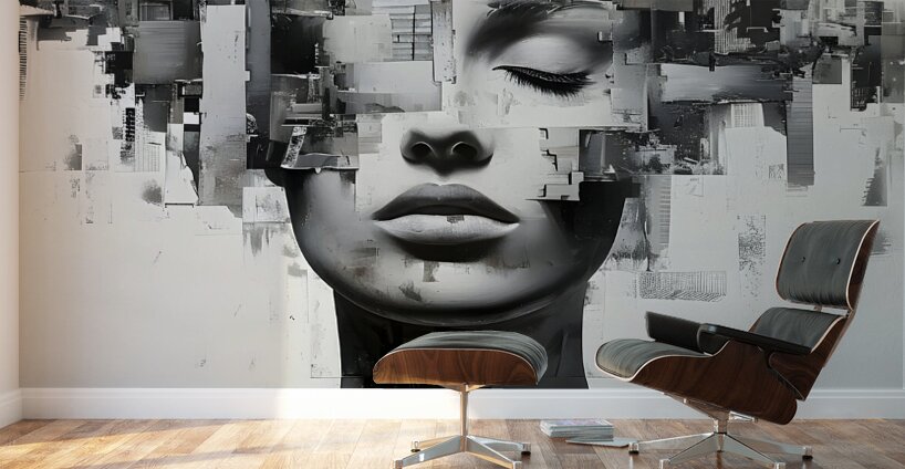 Collage Babe 8 Wall Murals