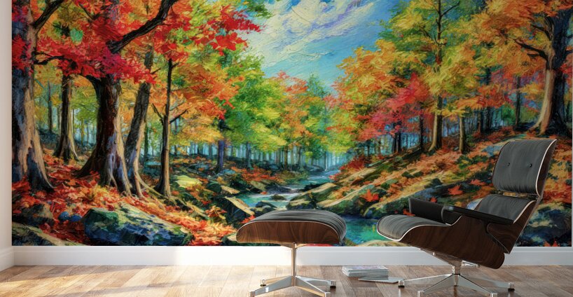 The Autum Colors of Maple Trees Wall Murals