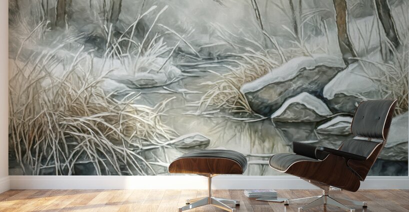 Winterland in the Ponds and Marshes Wall Murals