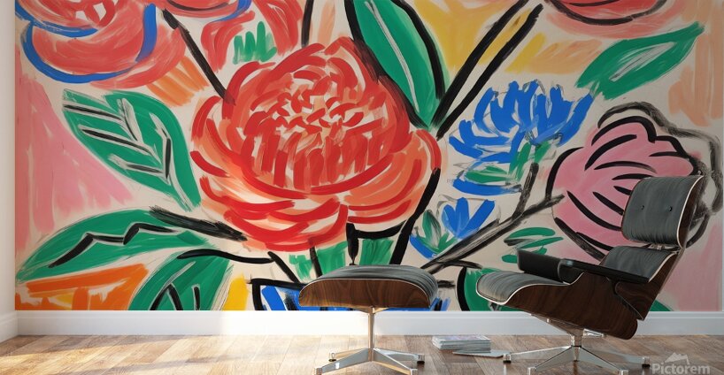 flowers art Wall Murals