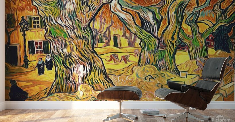 trees painting vincent van gogh art Wall Murals
