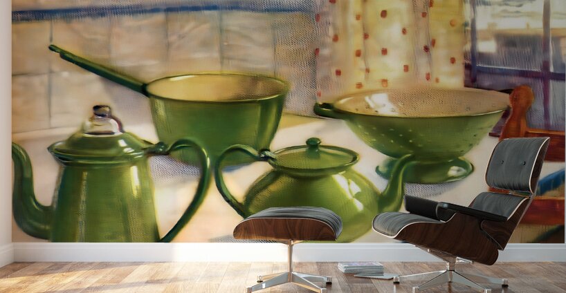 1920s kitchen art Wall Murals