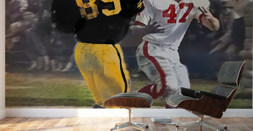 1961 Iowa Hawkeyes Touchdown Catch Art Wall Murals